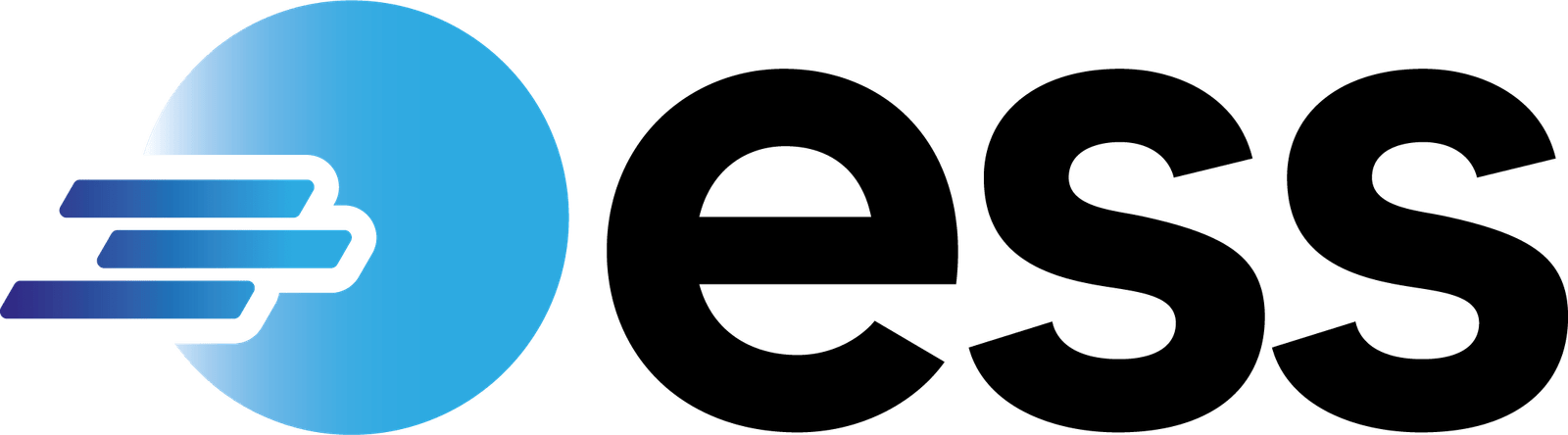 Logo: Circle with three rectangles stacked. Letters 'ESS' to the right of circle.